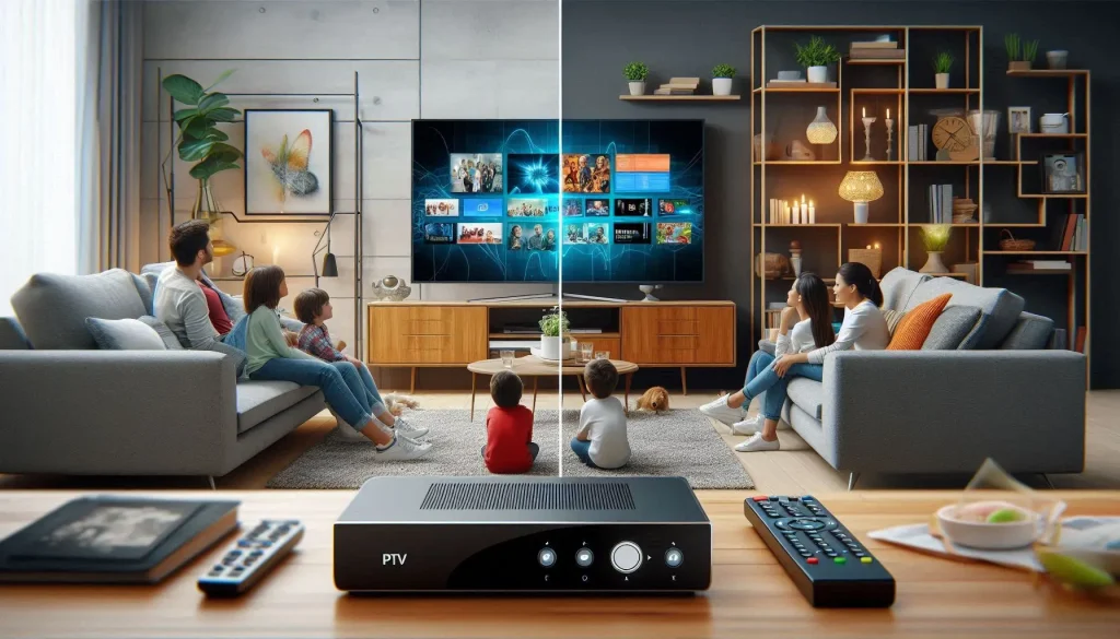 IPTV vs. Cable TV comparison chart
