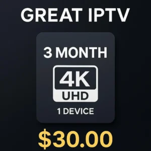 4K IPTV subscription for 3 months with live TV and premium sports